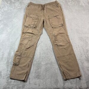 Richie Le Cargo Pants Mens XL Burnt Moss Military Paratrooper Utility Ripstop